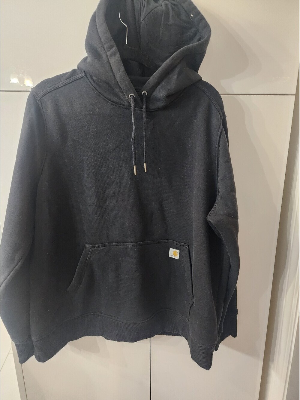 Womens Carhartt Black Relaxed Fit Hoodie Sweatshirt Size 1X